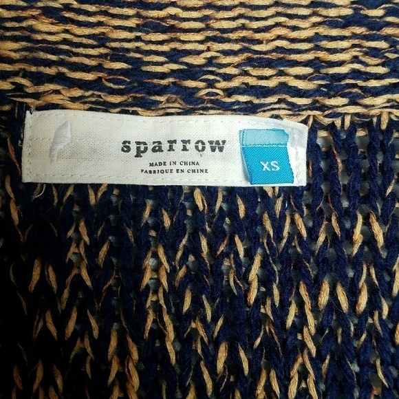 Sparrow Anthropologie navy fringe open cardigan - Picture 5 of 8